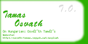 tamas osvath business card